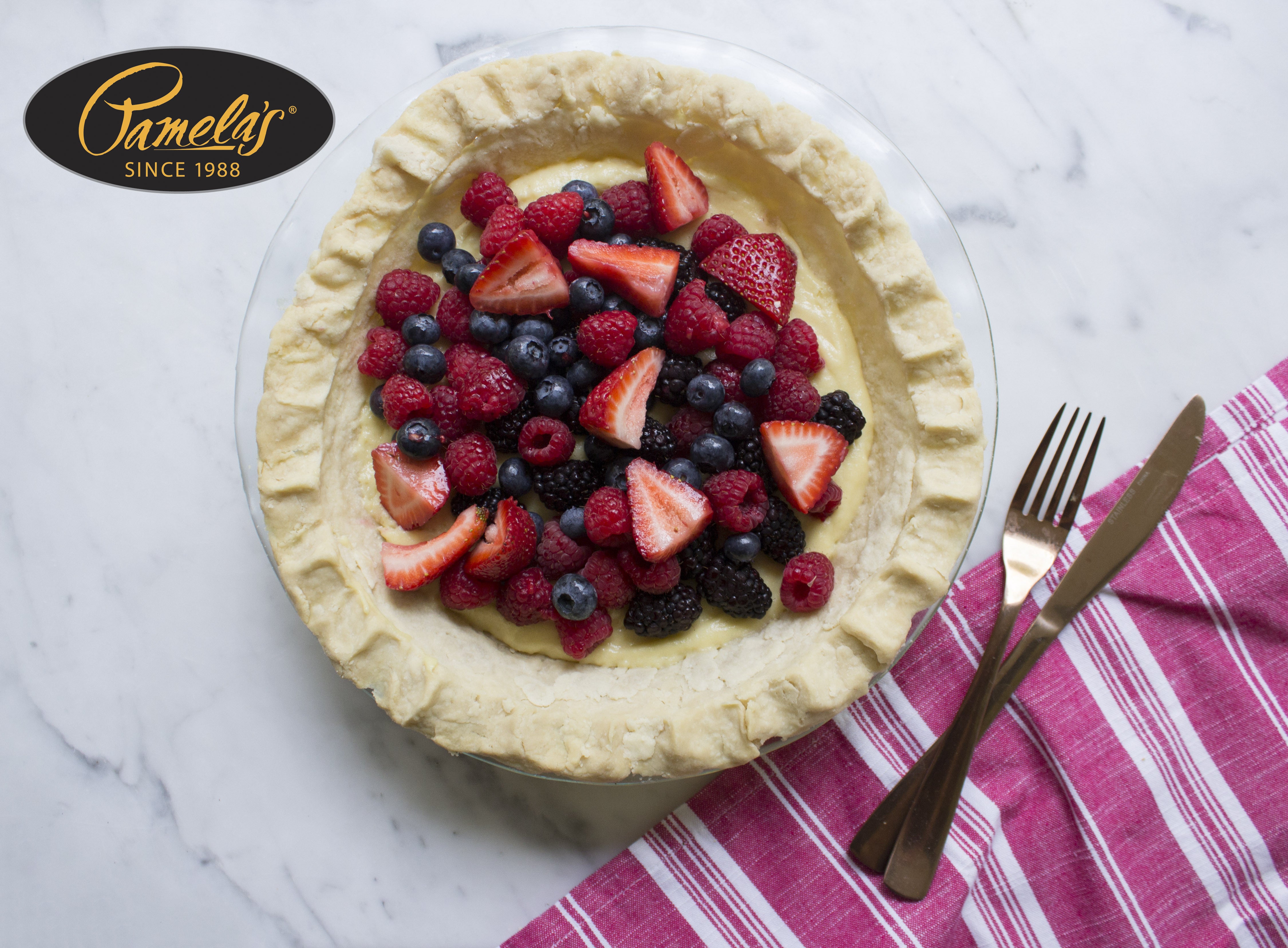 Fresh Raspberry Pie with Graham Cracker Crust - Adventures of a